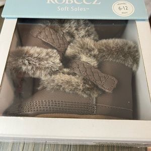 Robeez Montana soft soles brown size 6-12 months